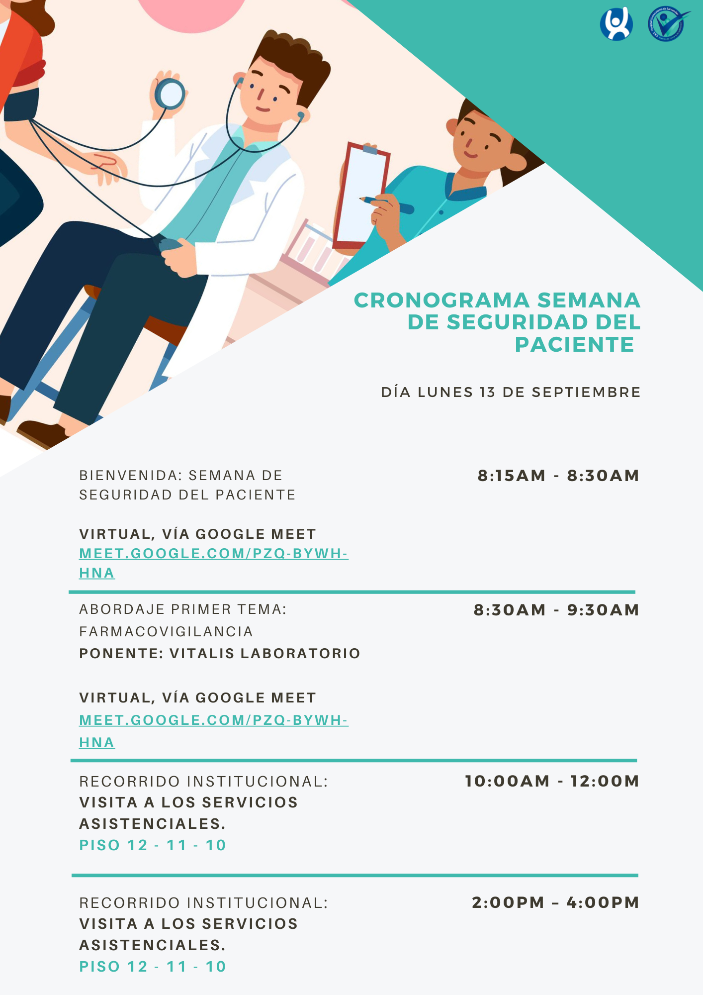 Programación de la tercera semana de seguridad del paciente del 13 al 17 de septiembre (2)